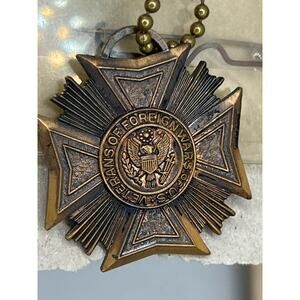 Vintage VFW Veterans of Foreign Wars Medal Pendant Military Collectible Gift